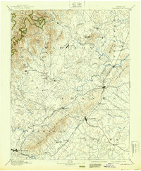 1892 Map of Gordonsville, 1939 Print