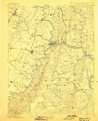 1893 Map of Harpers Ferry, 1898 Print
