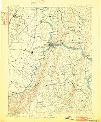 1893 Map of Harpers Ferry, 1902 Print