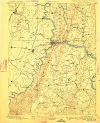 1893 Map of Harpers Ferry, 1910 Print