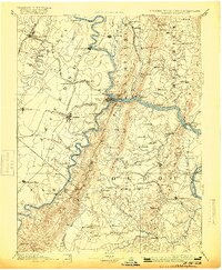 1893 Map of Harpers Ferry, 1916 Print