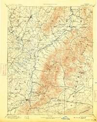 1892 Map of Harrisonburg, 1913 Print