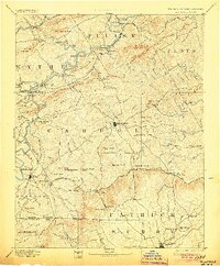 1896 Map of Surry County, VA, 1904 Print