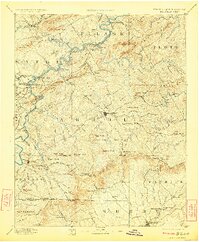 1896 Map of Surry County, NC, 1923 Print