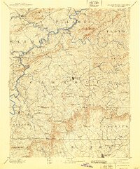 1896 Map of Surry County, VA, 1940 Print