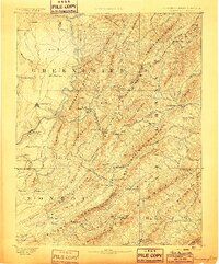 1891 Map of Lewisburg, 1899 Print