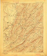 1891 Map of Lewisburg, 1901 Print