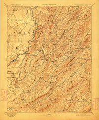 1891 Map of Lewisburg, 1912 Print