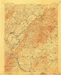 1894 Map of Lexington, 1907 Print