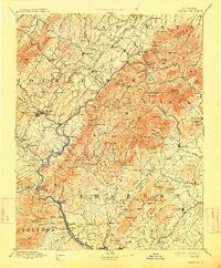 1894 Map of Lexington, 1914 Print