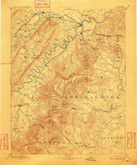 1905 Map of Luray, 1910 Print