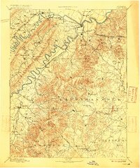 1905 Map of Luray, 1915 Print
