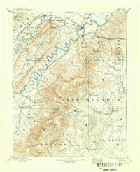 1905 Map of Washington, VA, 1938 Print