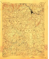 1892 Map of Lynchburg, 1911 Print