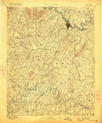 1892 Map of Lynchburg, 1922 Print