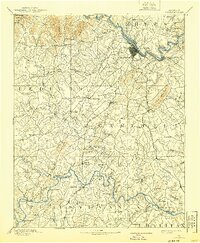 1892 Map of Lynchburg, 1940 Print