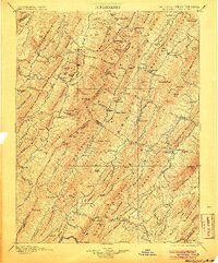 1901 Map of Monterey, VA, 1905 Print