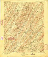 1901 Map of Arbovale, WV, 1909 Print