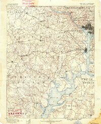 preview thumbnail of historical topo map of Fairfax County, VA in 1890