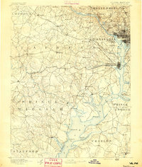 preview thumbnail of historical topo map of Fairfax County, VA in 1891