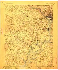 1894 Map of Mt. Vernon, 1912 Print