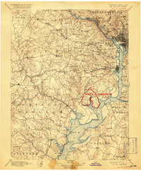 preview thumbnail of historical topo map of Fairfax County, VA in 1894