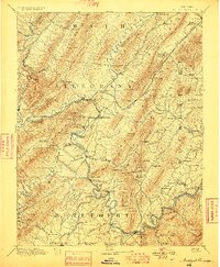 1894 Map of Natural Bridge, 1898 Print