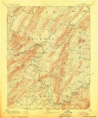 1894 Map of Natural Bridge, 1905 Print