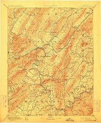 1894 Map of Natural Bridge, 1911 Print