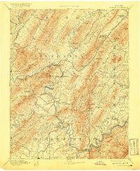 preview thumbnail of historical topo map of Botetourt County, VA in 1894
