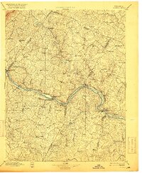 1897 Map of Palmyra, VA, 1916 Print