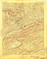 1895 Map of Pocahontas, 1900 Print