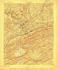 1895 Map of Pocahontas, 1912 Print