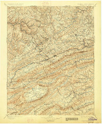 1895 Map of Pocahontas, 1927 Print