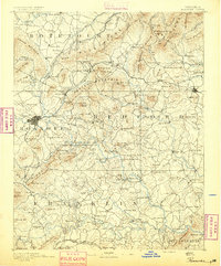 1891 Map of Roanoke