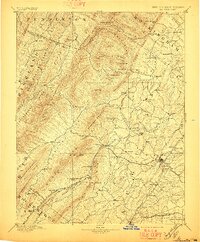 1894 Map of Staunton, 1897 Print