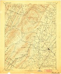 1894 Map of Staunton, 1900 Print