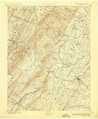 1894 Map of Staunton County, VA, 1925 Print