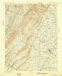1894 Map of Staunton County, VA, 1932 Print