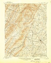 1894 Map of Staunton County, VA, 1944 Print