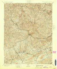 1897 Map of Tazewell, 1932 Print