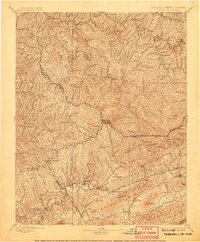 1897 Map of Tazewell, 1907 Print