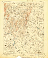 1894 Map of Thorofare Gap, 1928 Print