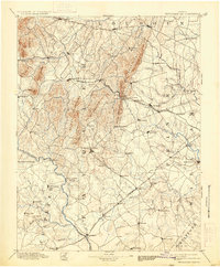 1894 Map of Thorofare Gap, 1933 Print