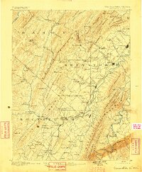 1892 Map of Woodstock, 1898 Print