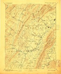 1892 Map of Woodstock, 1906 Print