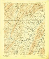 1892 Map of Woodstock, 1912 Print