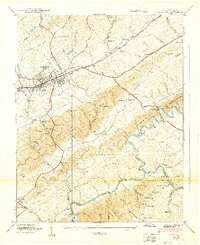 preview thumbnail of historical topo map of Abingdon, VA in 1939