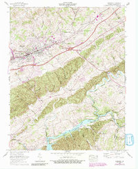 preview thumbnail of historical topo map of Abingdon, VA in 1960