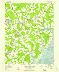 1957 Map of Accomac, VA, 1958 Print